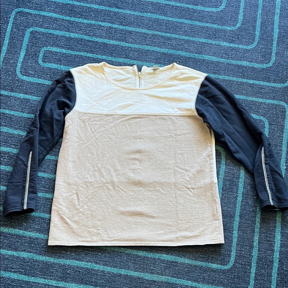 J. Crew Ivory Textured Knit Top